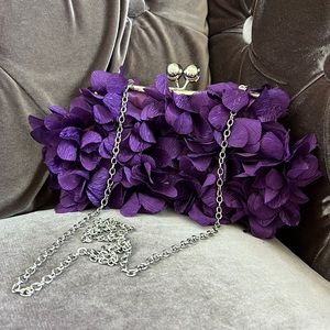 New Purple Flower Clutch